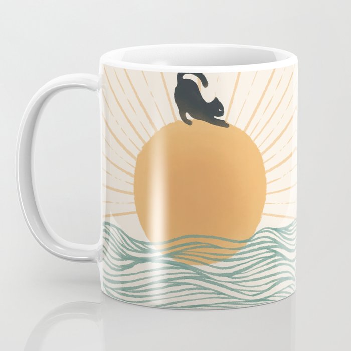 Good Morning Meow 7 Sunny Day Ocean  Coffee Mug Gallery Image 3