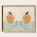 Good Morning Meow 7 Sunny Day Ocean  Serving Tray Gallery Image 1