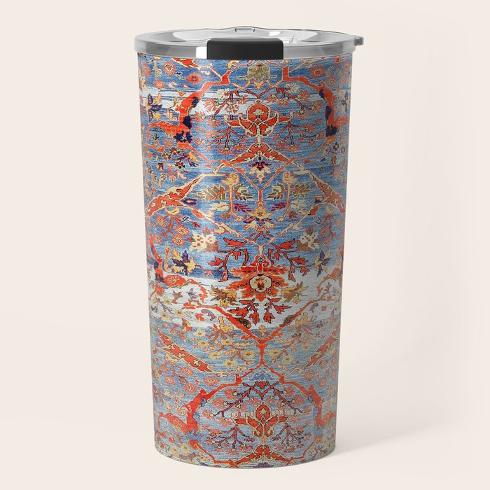 Sultanabad Antique Persian Rug Print Travel Mug Gallery Image 1