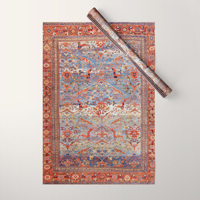 Sultanabad Antique Persian Rug Print Wrapping Paper Gallery Image 1