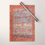 Sultanabad Antique Persian Rug Print Wrapping Paper Gallery Image 1