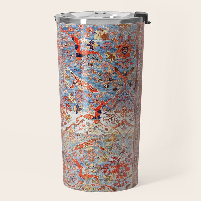 Sultanabad Antique Persian Rug Print Travel Mug Gallery Image 2