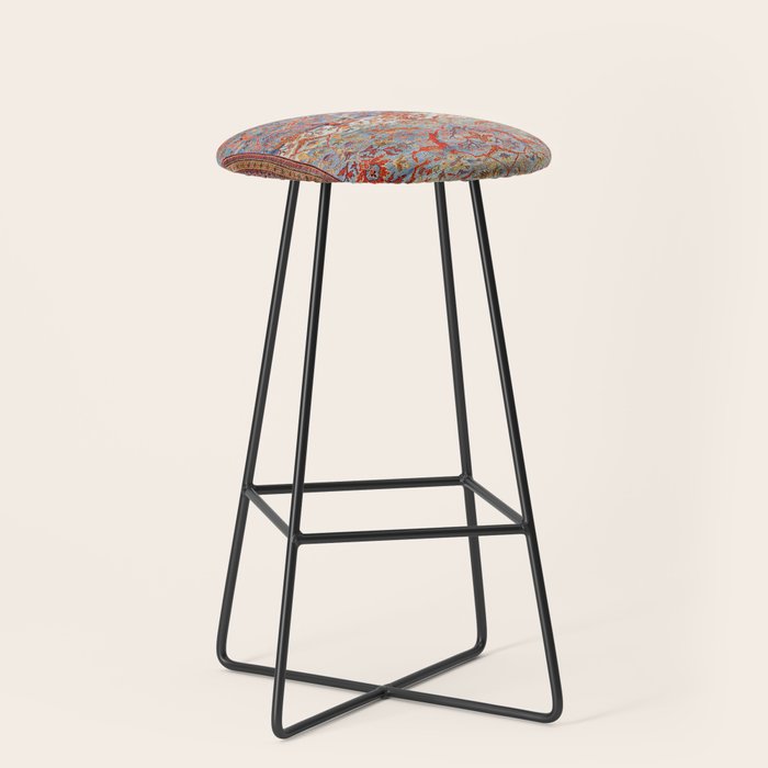 Sultanabad Antique Persian Rug Print Stool Gallery Image 1