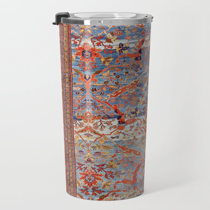 Sultanabad Antique Persian Rug Print Travel Mug Gallery Image 3