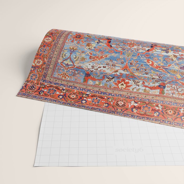 Sultanabad Antique Persian Rug Print Wrapping Paper Gallery Image 2