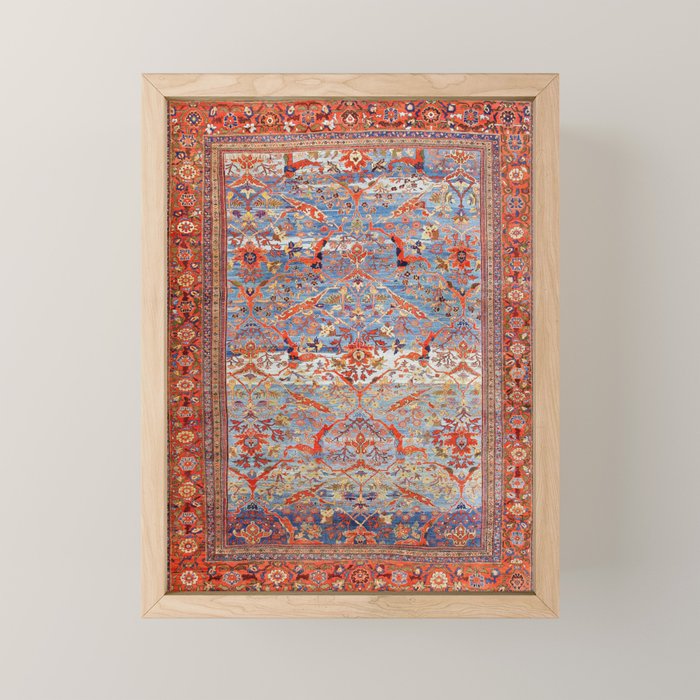 Sultanabad Antique Persian Rug Print Mini Art Print Gallery Image 1