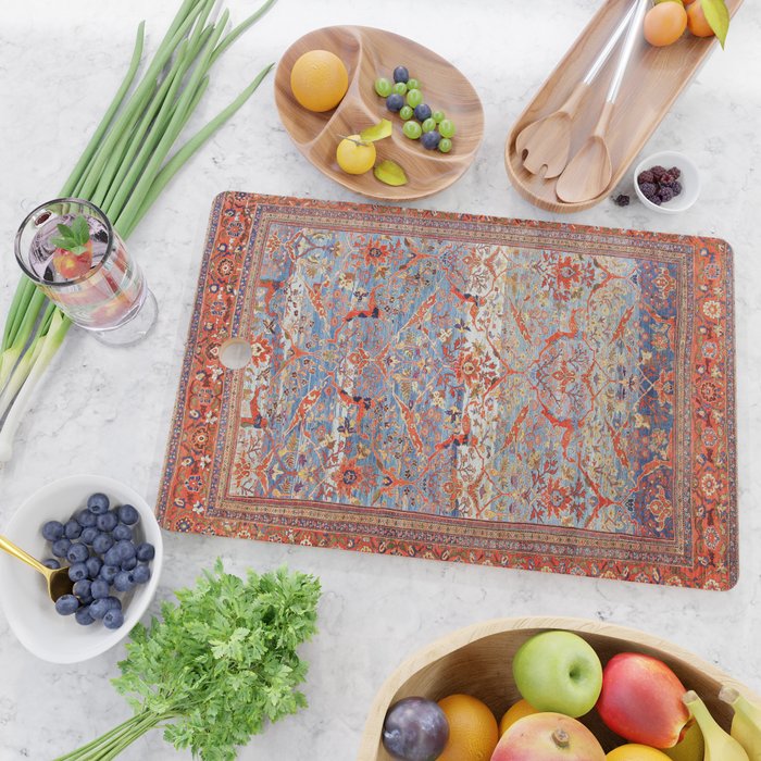 Sultanabad Antique Persian Rug Print Cutting Board Gallery Image 2