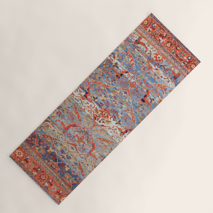 Sultanabad Antique Persian Rug Print Yoga Mat Gallery Image 1