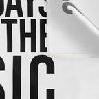 Some Days I Need The Music - Black and White Wall Tapestry Gallery Image 3