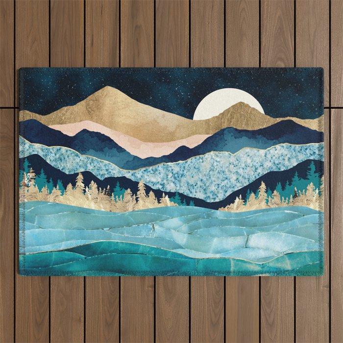Midnight Ocean Outdoor Rug Gallery Image 1