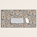 Moody Blooms Dark Neutral Desk Mat Gallery Image 1
