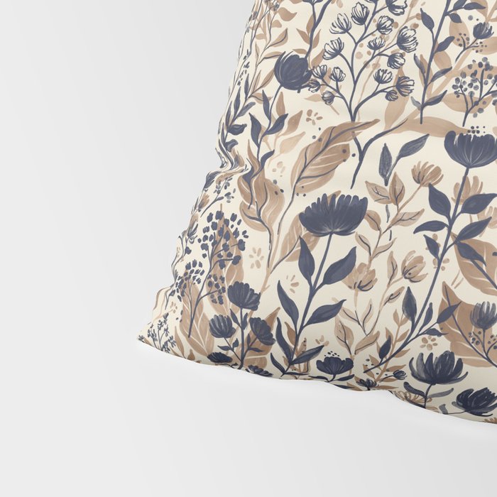 Moody Blooms Dark Neutral Pillow Sham Gallery Image 4