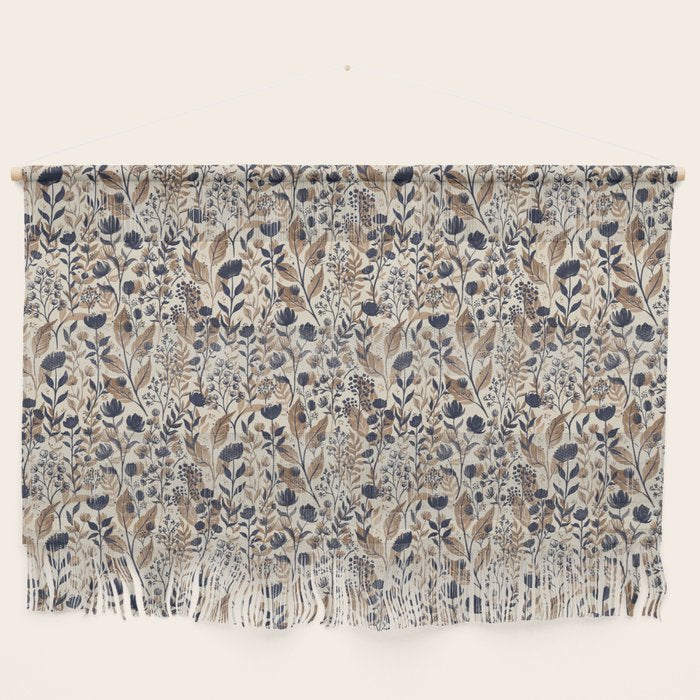 Moody Blooms Dark Neutral Wall Hanging Gallery Image 1