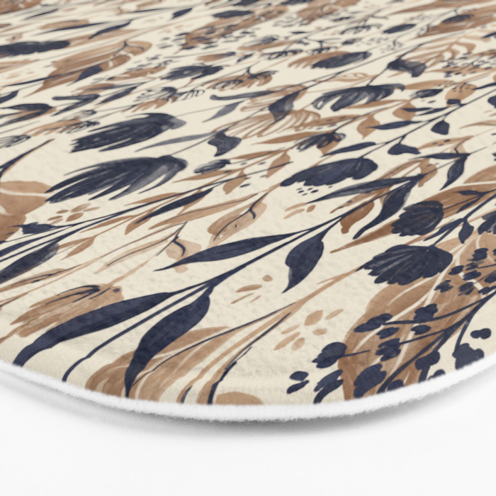 Moody Blooms Dark Neutral Bath Mat Gallery Image 3