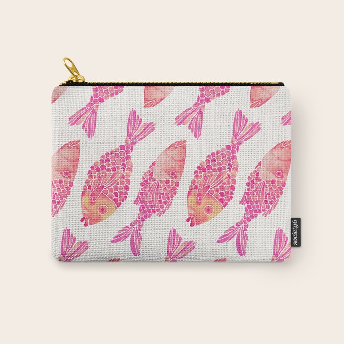 Indonesian Fish Duo - Pink Palette Carry All Pouch Gallery Image 1