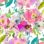 Hand painted pink lavender lilac teal watercolor elegant floral Coffee Mug Gallery Image 2