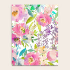 Hand painted pink lavender lilac teal watercolor elegant floral Notebook Gallery Image 4