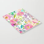 Hand painted pink lavender lilac teal watercolor elegant floral Notebook Gallery Image 2
