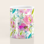 Hand painted pink lavender lilac teal watercolor elegant floral Coffee Mug Gallery Image 4