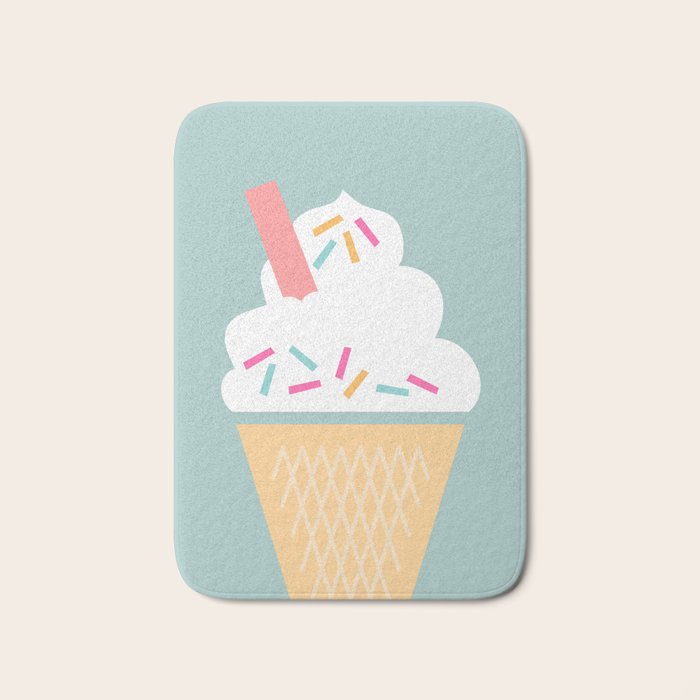 Ice Cream (Mint) Bath Mat Gallery Image 1