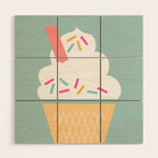 Ice Cream (Mint) Wood Wall Art Gallery Image 1