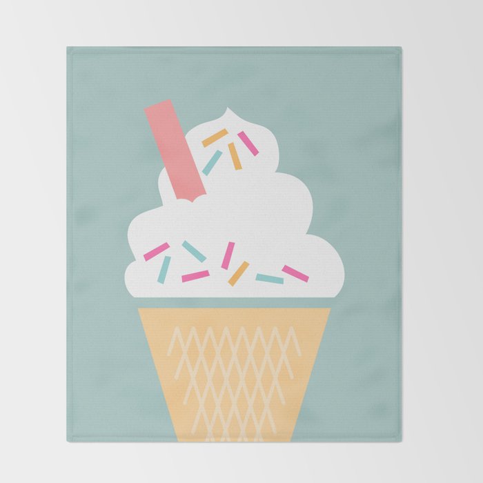 Ice Cream (Mint) Throw Blanket Gallery Image 2
