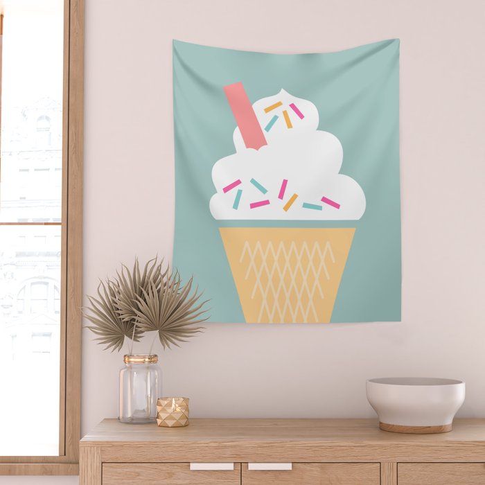 Ice Cream (Mint) Wall Tapestry Gallery Image 2