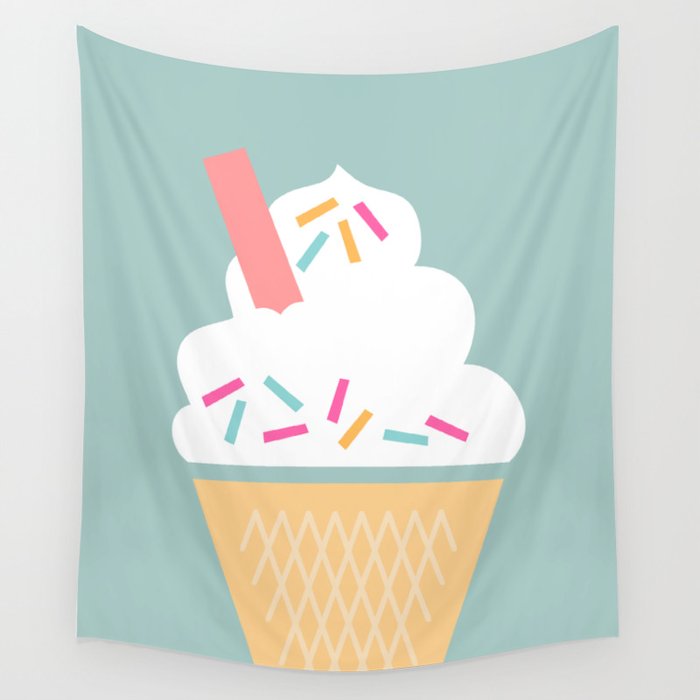 Ice Cream (Mint) Wall Tapestry Gallery Image 4