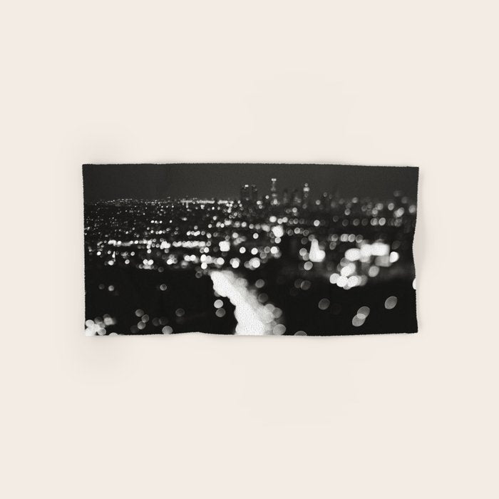 Los Angeles cityscape. L.A. Noir Bath Towel Gallery Image 1