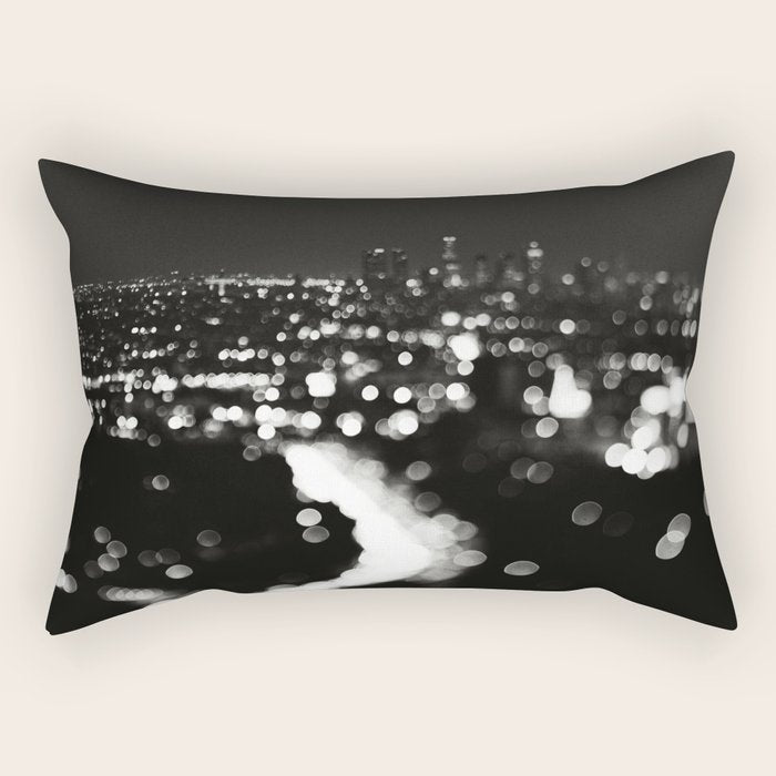 Los Angeles cityscape. L.A. Noir Rectangular Pillow Gallery Image 2