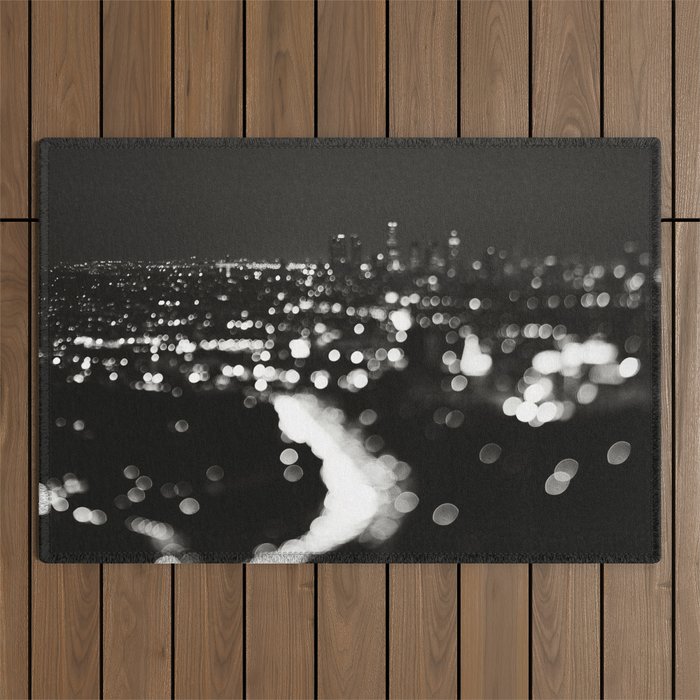 Los Angeles cityscape. L.A. Noir Outdoor Rug Gallery Image 1