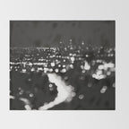 Los Angeles cityscape. L.A. Noir Throw Blanket Gallery Image 2