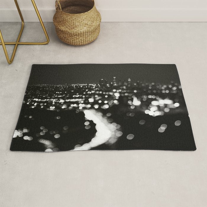 Los Angeles cityscape. L.A. Noir Rug Gallery Image 1