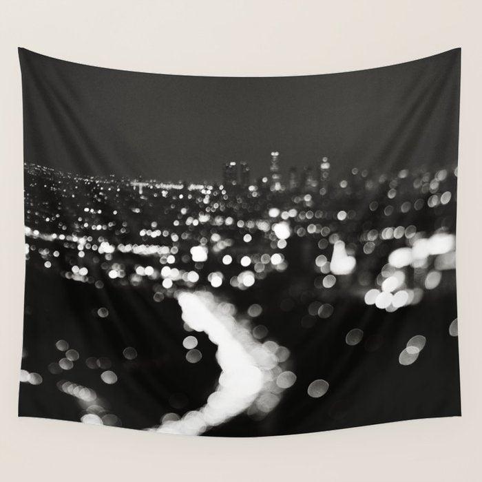 Los Angeles cityscape. L.A. Noir Wall Tapestry Gallery Image 4