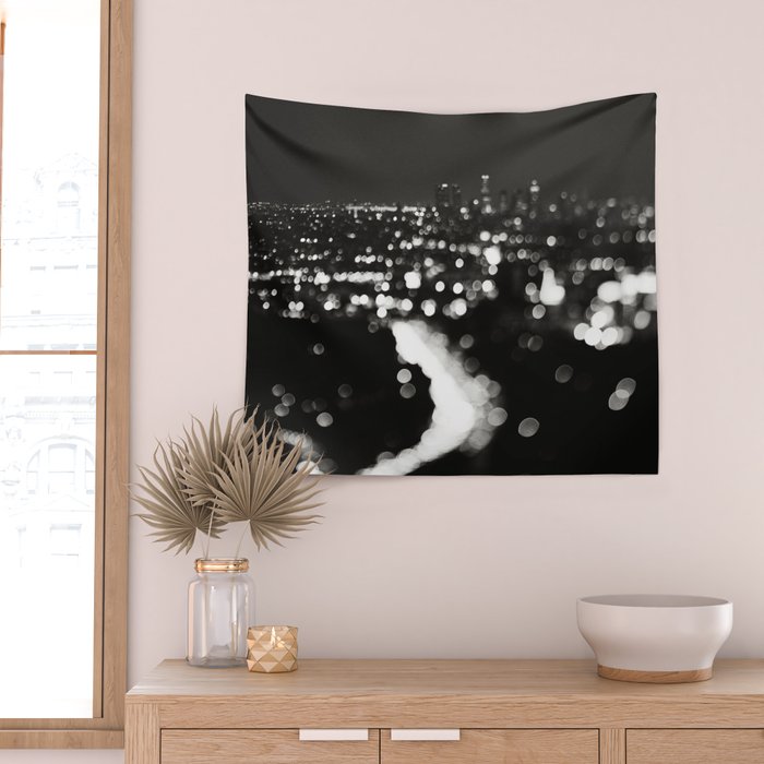 Los Angeles cityscape. L.A. Noir Wall Tapestry Gallery Image 2
