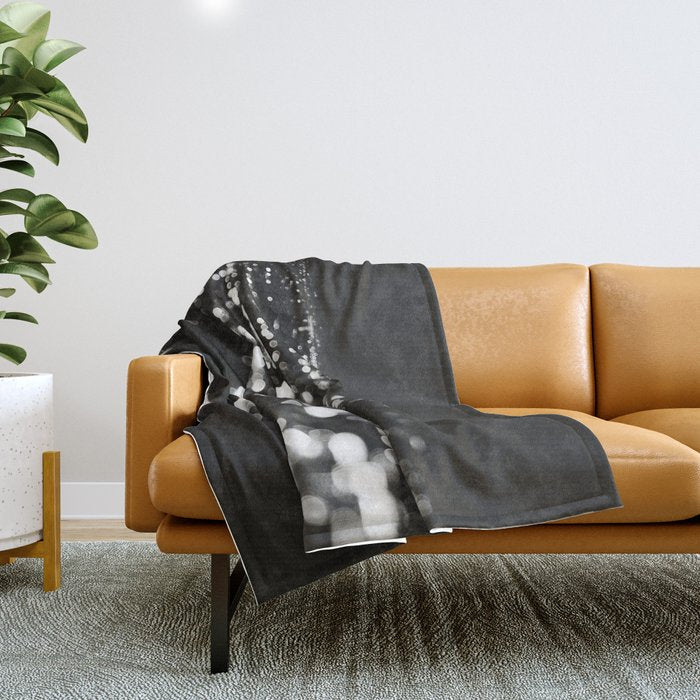 Los Angeles cityscape. L.A. Noir Throw Blanket Gallery Image 1