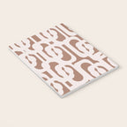 Mid Century Modern Contemporary Loop Pattern in Mocha Latte Notebook Gallery Image 3
