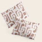 Mid Century Modern Contemporary Loop Pattern in Mocha Latte Pillow Sham Gallery Image 3