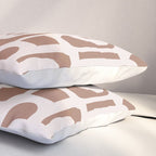 Mid Century Modern Contemporary Loop Pattern in Mocha Latte Pillow Sham Gallery Image 3