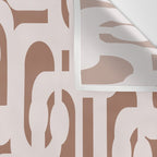 Mid Century Modern Contemporary Loop Pattern in Mocha Latte Wall Tapestry Gallery Image 3