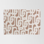 Mid Century Modern Contemporary Loop Pattern in Mocha Latte Rug Gallery Image 2