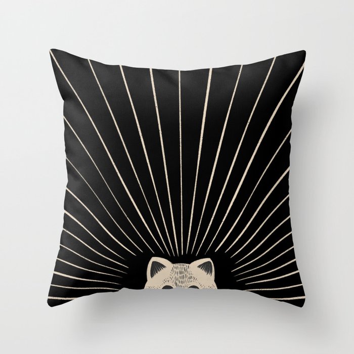Good Morning son - Kitty 2 Throw Pillow Gallery Image 1
