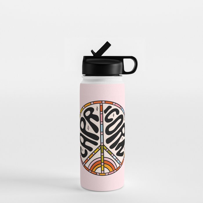 Capricorn Peace Sign Water Bottle Gallery Image 1