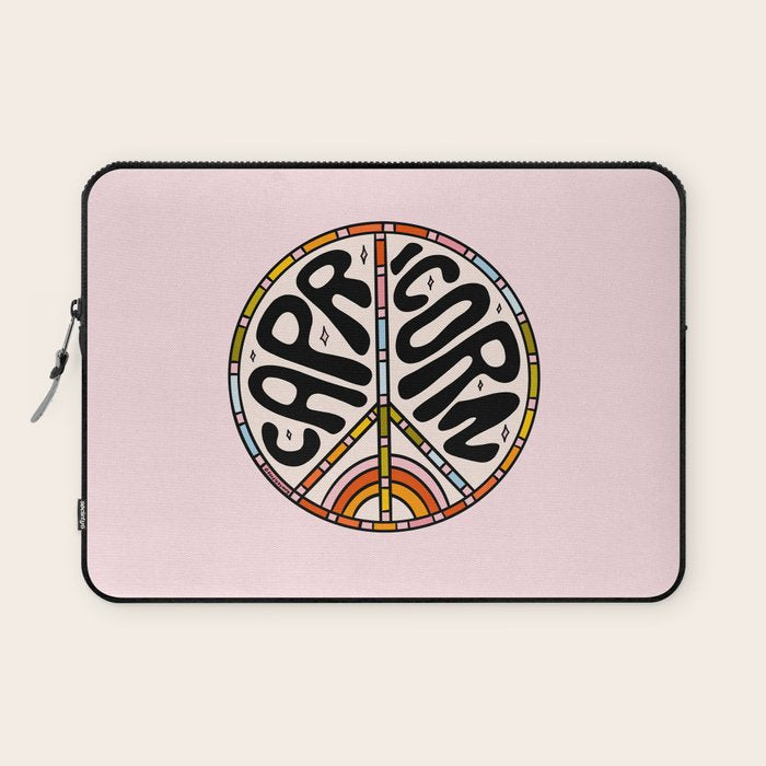 Capricorn Peace Sign Laptop Sleeve Gallery Image 1