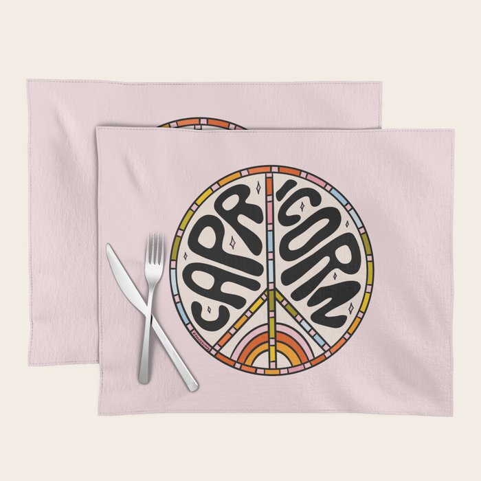 Capricorn Peace Sign Placemat Gallery Image 1
