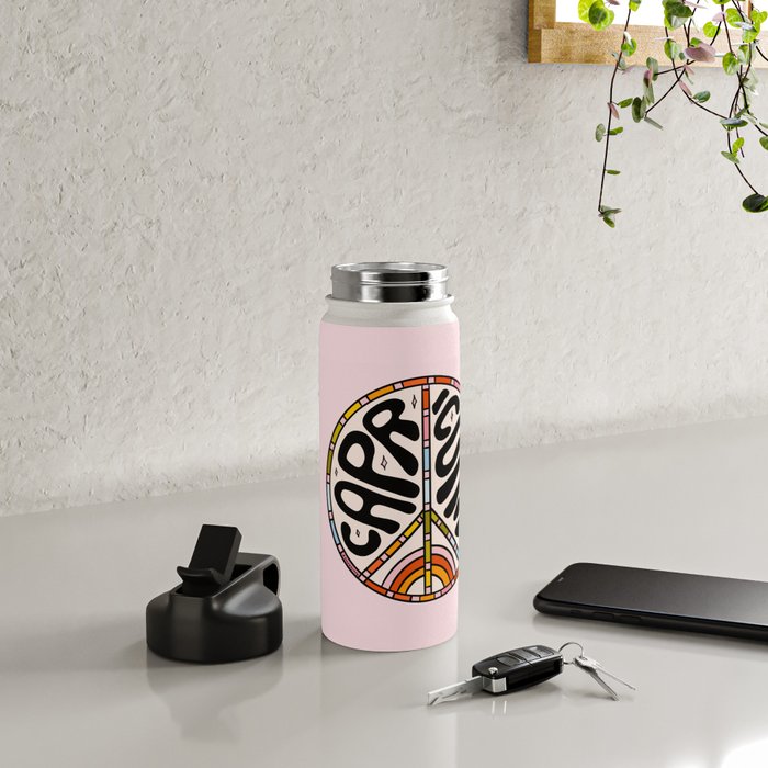 Capricorn Peace Sign Water Bottle Gallery Image 4