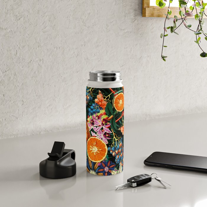 Tropical Orange Garden Water Bottle Gallery Image 4