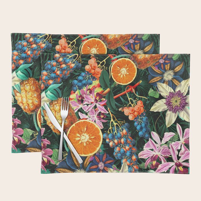 Tropical Orange Garden Placemat Gallery Image 1