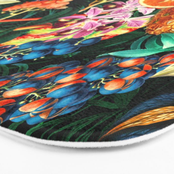 Tropical Orange Garden Bath Mat Gallery Image 3