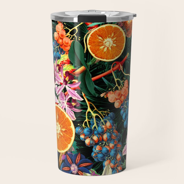 Tropical Orange Garden Travel Mug Gallery Image 1